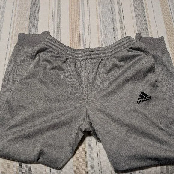 Men's Grey Adidas Joggers Sweat Pants - Picture 1 of 5